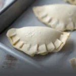 Bandeja con empanadas artesanales crudas rellenas de ricota y espinaca, listas para hornear en casa, elaboradas por Panadería El Molino en Cali.