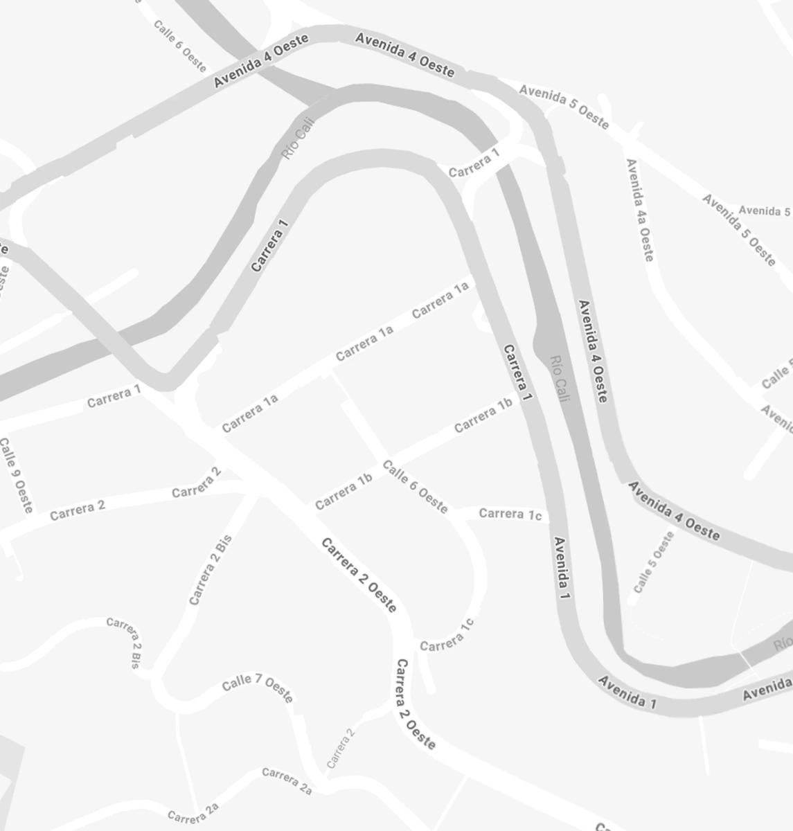 Mapa de ubicación y dirección de la sede Oeste de Panadería El Molino en Cali, Valle del Cauca.